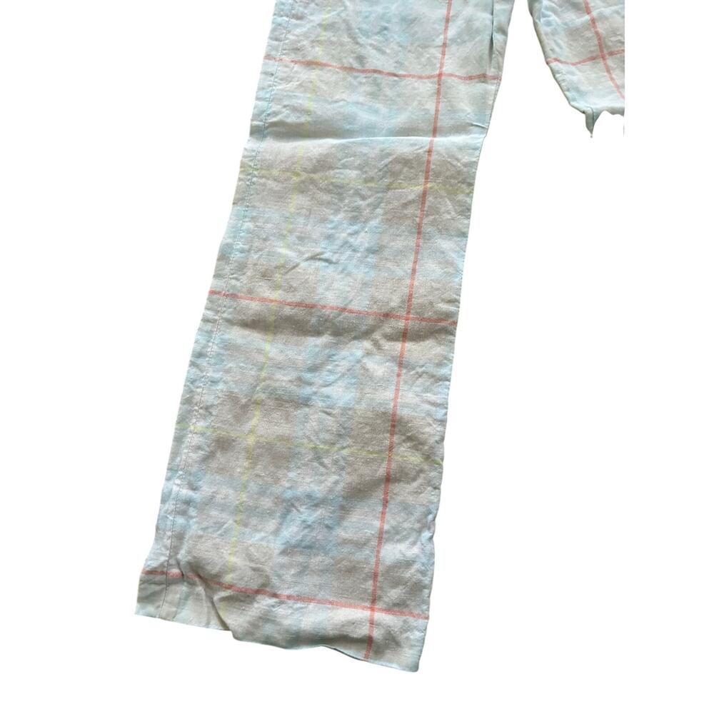 Burberry Girls Linen Pants Size 8 Pretty Academia Plaid - Picture 2 of 13